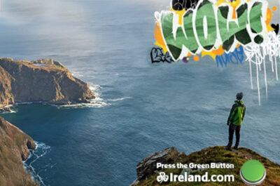 Tourism Ireland – Press The Green Button – Graffiti Campaign